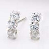 ジェムケリーK14ホワイトゴールドピアス