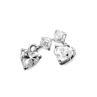 ジェムケリー恋の石ローズクォーツクラシカルピアス