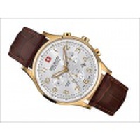 スイスミリタリー SWISS MILITARY 腕時計 CHRONOGRAPH ML-403 メンズ レザーベルト