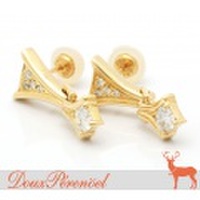 ダイヤモンド デザインピアス K18YG D:0.25 0.04 D:0.25 0.04【18金イエローゴールド】【Diamond】