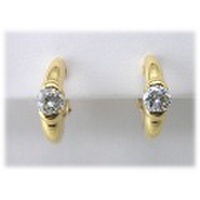 ダイヤモンドイヤリング K18YG D,0.53ct スクリューバネ式