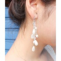 ドロップパールビジューピアス・イヤリング/各2カラー