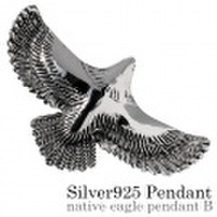 ネイティブイーグル ペンダント B ≪3.5mmアズキチェーン割引セット≫ メンズ ネックレス シルバー アクセサリー [シルバーペンダント] 送料無料