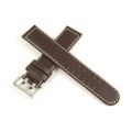 ハミルトン純正ベルト/20mmカーキパイロットクオーツ42mm用ダークブラウンカーフベルトH600646106