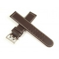 ハミルトン純正ベルト/20mmカーキパイロットクオーツ42mm用ダークブラウンカーフベルトH600646106
