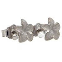 ハワイアンジュエリー / 14Kホワイトゴールド　ミニプルメリアピアス