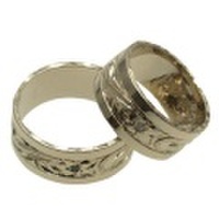 ハワイアンジュエリー 14金フラット スペシャルプレーン　お好きな宝石入り オーダーメイドリング お得なペア特価セット！