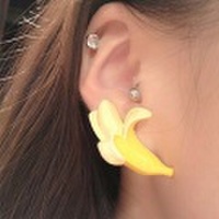バナナ ピアス 片耳 個性的 フルーツ 果物 ポップ リゾート 派手 原宿 渋谷 KERA レディース アクセ 760307
