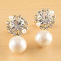 ビジューパールピアス