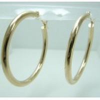 フープピアス　パイプサイズ　2mm×25mm　K18[18金ゴールド]