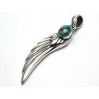 フェザーモチーフシルバーペンダント/p037