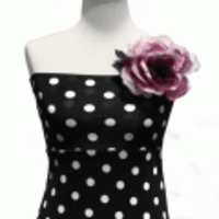 ブランド-Bloomroomsコサージュ◆フィレンチェローズシルクフラワー（ピンクリップ付）◆パープル