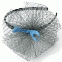 ブランド-Jennifer Ouelletteヘアアクセサリー◆チュールリボンカチューシャ◆グレー