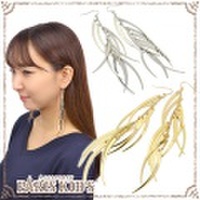 メタル プレート ロング ピアス josim