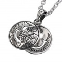 ラージ スマイル ペンダント ≪3mmアズキチェーン割引セット≫ メンズ ネックレス スマイリー [シルバーペンダント] 送料無料