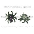 ラインストーン スパイダーピアス Rhinestone Spider Pierce ＜パープル/Purple/紫＞ 蜘蛛　【NECROMANCE ネクロマンス】