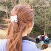 ラインストーンのフラワーバンス15090 〜 お花モチーフにバランスよい空間で軽さだした魅力！浴衣やデート、パーティ、普段使いに大活躍