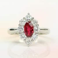 ルビー 0.75ct リング・指輪 11号 Pt900プラチナ 中央宝石鑑別書 【中古】 (248036)