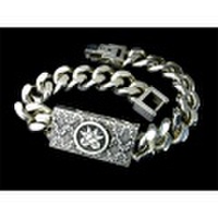 家紋ブレスレット・生粋・シルバーエンブレム・梅コース