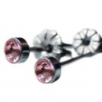 金属アレルギー対応 FDAピアス【ライトローズ】