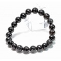 限定!北海道 常呂郡 置戸(おけと)の黒曜石＝オブシディアンの8mmブレスレット 【天然石・パワーストーン】