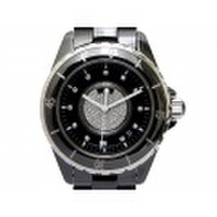 新着価格破壊【CHANEL シャネル】J12 H1757 純正ダイヤ 12Pダイヤ 黒セラミック/SS 自動巻 デイト メンズ 4592-0
