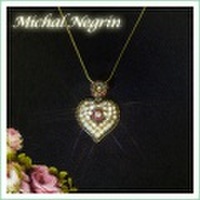 送料無料!!Michal Negrin(ミハエルネグリン) ネックレス 小さめハートモチーフが可愛い！ 15476