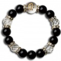 大玉梵字ブレスレット【オニキス】（メンズ）