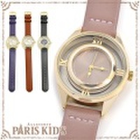 腕時計 レディース フェイクレザー スケルトンウォッチ クリア 透かし シンプル 大人 上品 グレー ブラック