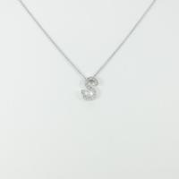 K18WG イニシャルS ダイヤモンドネックレス