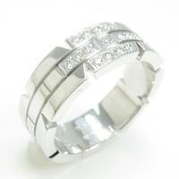 カルティエ タンクフランセーズ ハーフダイヤ リング