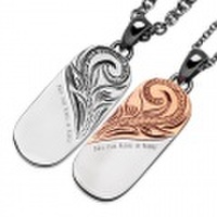 【ペア販売】ステンレススチール ペア ペンダント Gセット チェーン付き [ステンレスペンダント] 送料無料