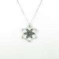 K18WG 2WAY フラワー ダイヤモンドネックレス