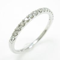 K18WG ハーフエタニティ ダイヤモンドリング