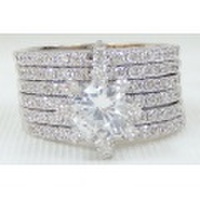 キュービックジルコニア 6連 リング