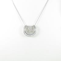 K18WG 2WAY フラワー ダイヤモンドネックレス