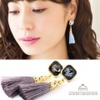 イヤリング　タッセル　ビジュー　大人可愛い　チタン　ピアス　ロング　イヤリング　タッセル　ビジュー　トレンド　レディース　ジュエリー　プレゼント　シンプル　アクセサリー　イヤリング