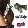 バナナクリップ　ペイズリー柄 リボン シンプル　グログラン　ヘアアクセサリー　クリップ　ヘアクリップ　上品　大人可愛い　ビッグ　リボン　パール　リボン　髪留め　上品　エレガント　グログランリボン　リボンバナナクリップ　ヘアアレンジ　ヘアクリップ
