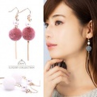 ピアス　　ボンボン　パール　スティック　アメリカン　ニッケルフリー　ゴールド　キュービックジルコニア　レディース　ジュエリー　　シンプル　アクセサリー　トレンド　デイリー　ピアス　プレゼント　トレンド　アクセサリー　フックピアス　上品