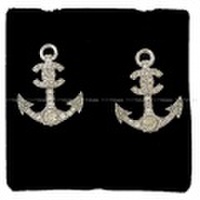 2018年 新作 CHANEL シャネル ココマーク イカリモチーフ ラインストーン ピアス シルバー A58446 新品