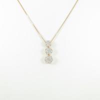 K18PG フラワー ダイヤモンドネックレス