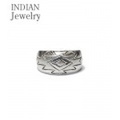 INDIAN JEWELRY ナバホ族アーティストの作品『NAVAJO STAMPED SILVER RING』【アメカジ・ネイティブ】IJ-122