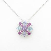K18WG カラーストーンネックレス20％引き