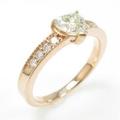 K18PG ダイヤモンドリング 0．500ct・M・SI2・ハートシェイプ
