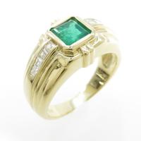 K18YG エメラルドリング