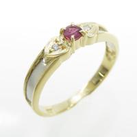 K18YG／PT ルビーリング