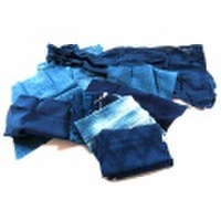 徳島本藍染め　端切れ布100g／竹林和美