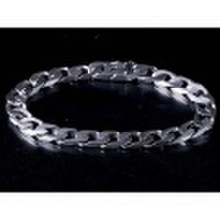 【PT850 プラチナ】喜平ブレスレット 2面シングル ブレスレット 32.5g メンズ 11288-0