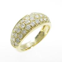 750YG パヴェ ダイヤモンドピンキーリング