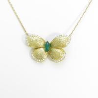 ヴァンクリーフ＆アーペル バタフライ カルセドニーネックレス